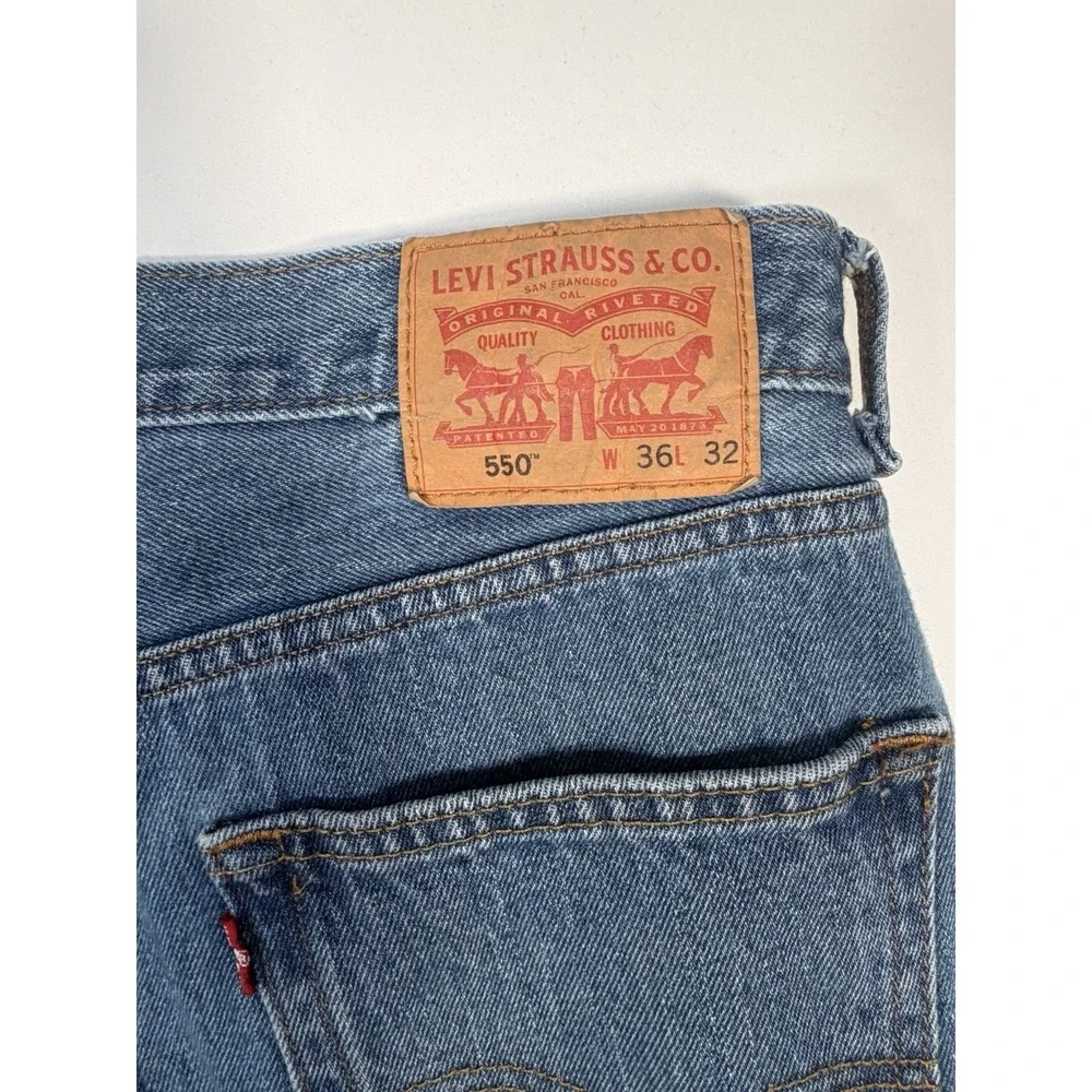 Levi's 550 Relaxed Fit Jeans Men's 36x32 Blue Denim Tapered Leg